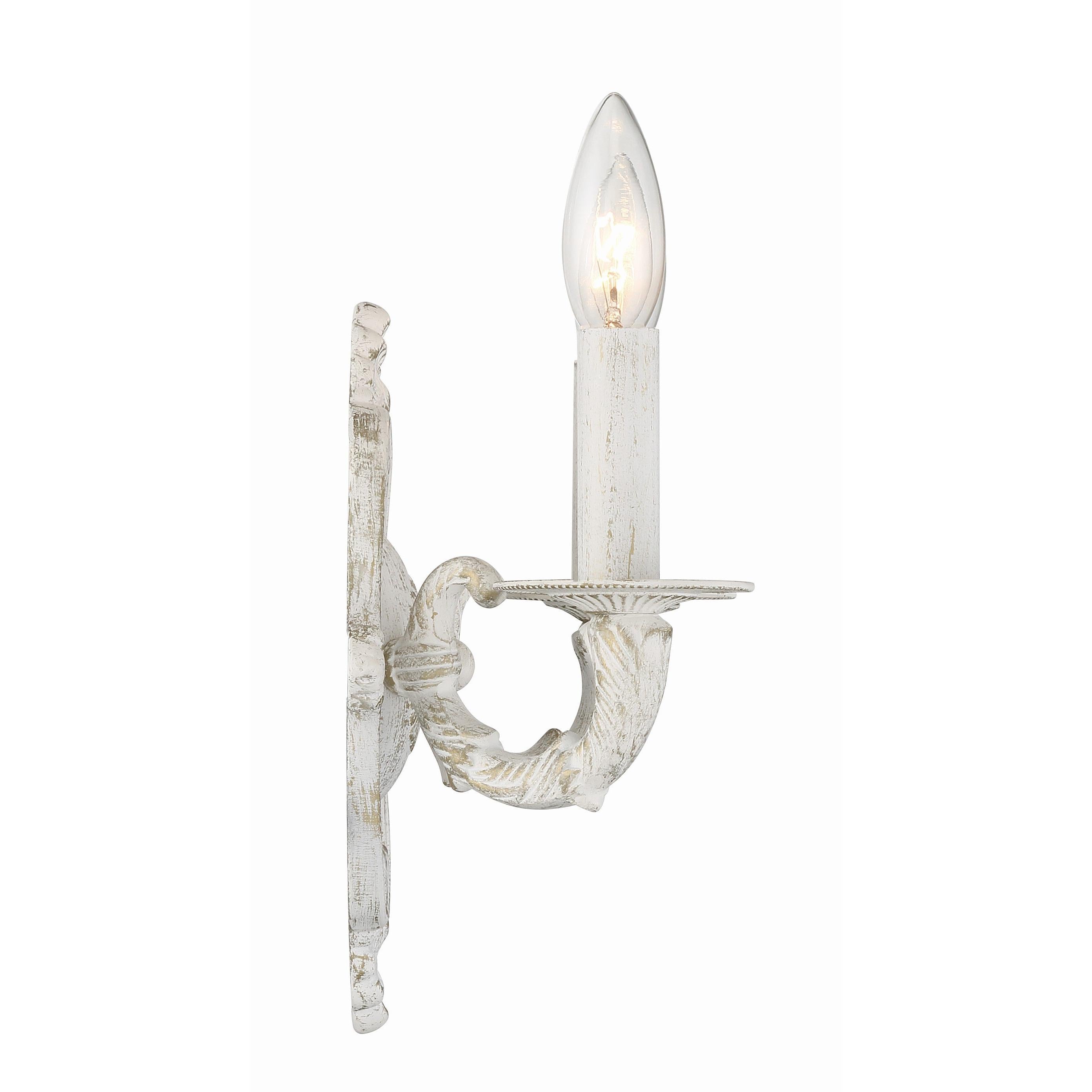 Crystorama Paris Market 5122-AW – 10 Inch – 2 Light – Sconce – Antique White – Dry Rated