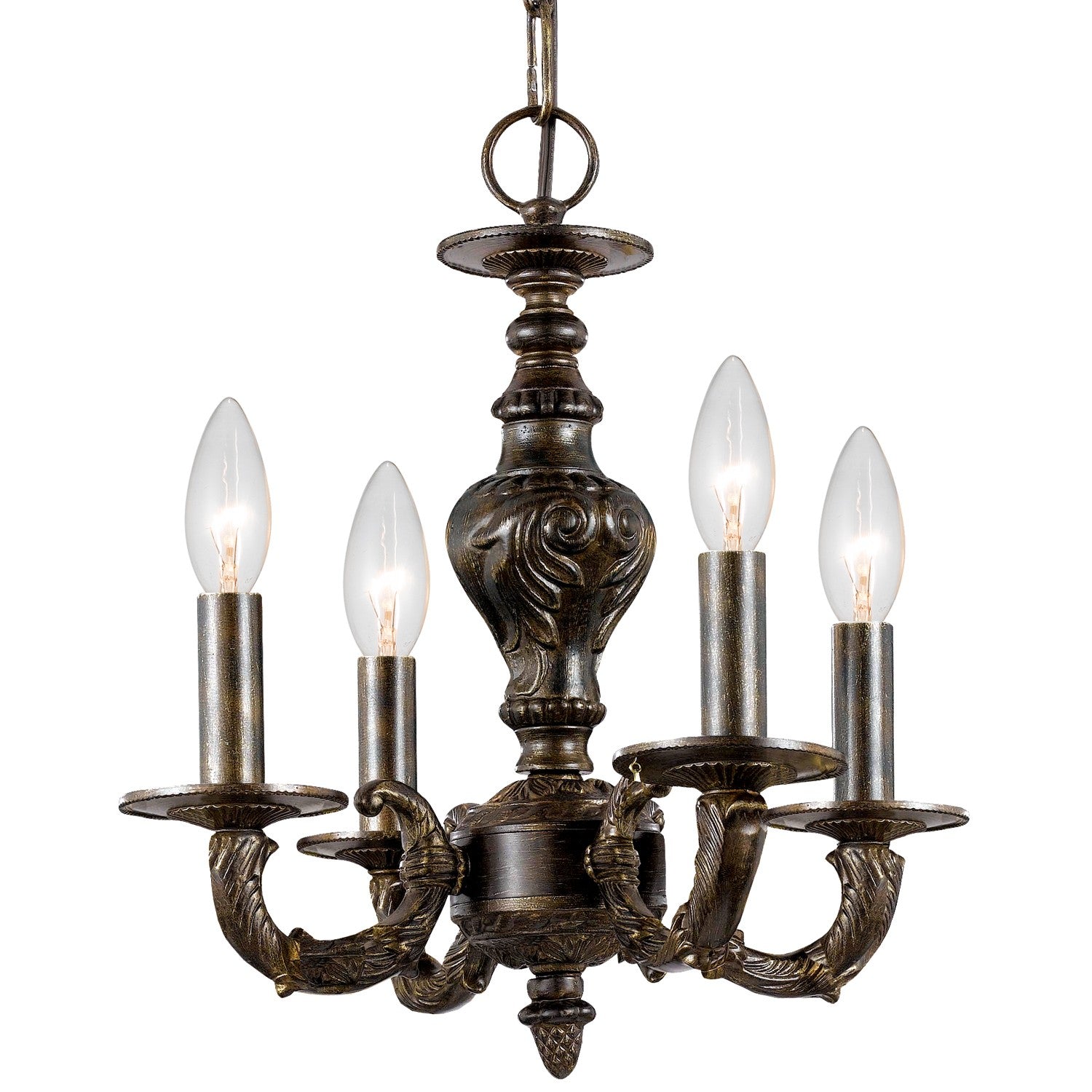 Crystorama Paris Market 5124-VB – 13.5 Inch – 4 Light – Chandelier – Venetian Bronze – Damp Rated