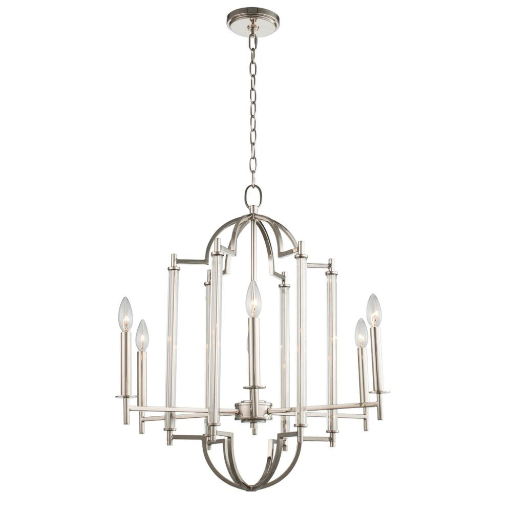 Provence 25 Inch Chandelier – Polished Nickel – 512972PN
