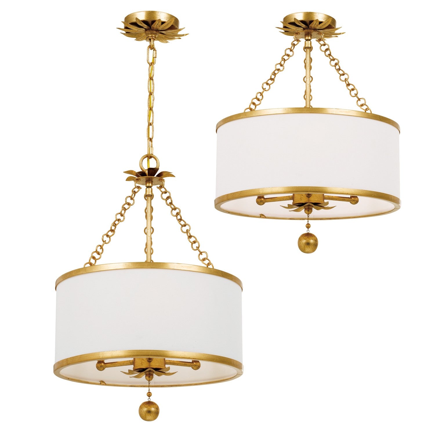 Crystorama Broche 513-GA – 14 Inch – 3 Light – Chandelier – Antique Gold – Dry Rated