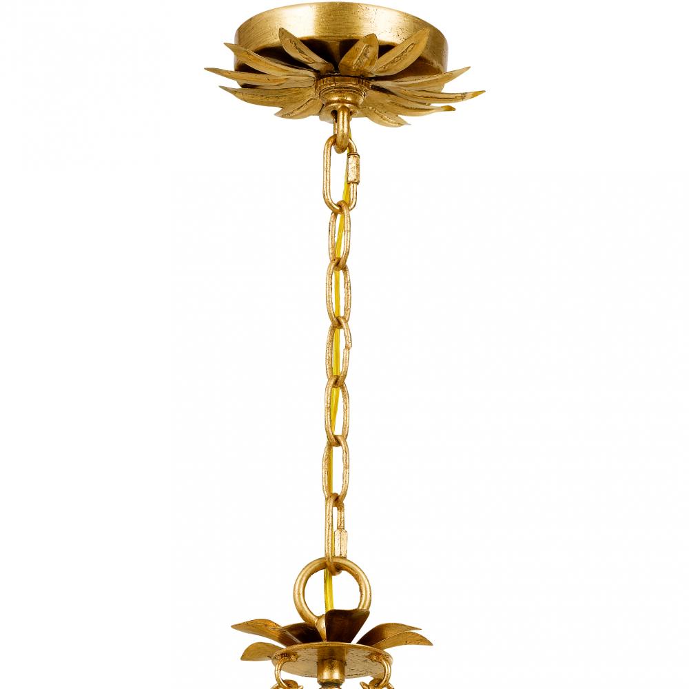 Crystorama BROCHE 513-GA Chandelier Contemporary - Antique Gold