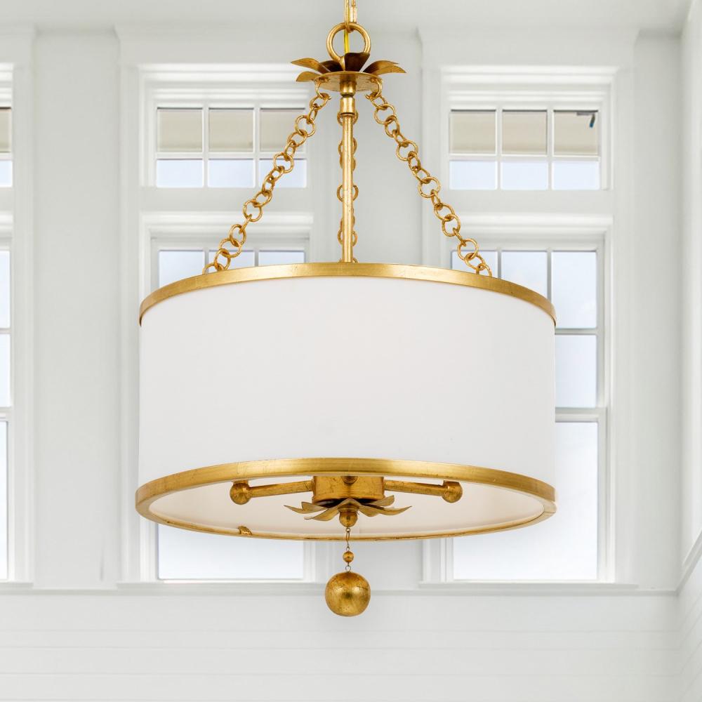 Crystorama BROCHE 513-GA Chandelier Contemporary - Antique Gold