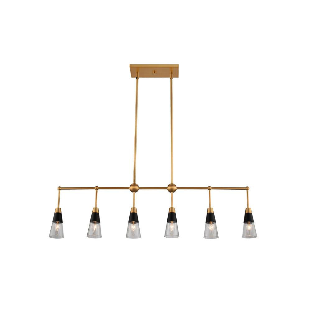 Ponti 41 Inch Wall Sconce – Matte Black w New Brass – 513161BNB