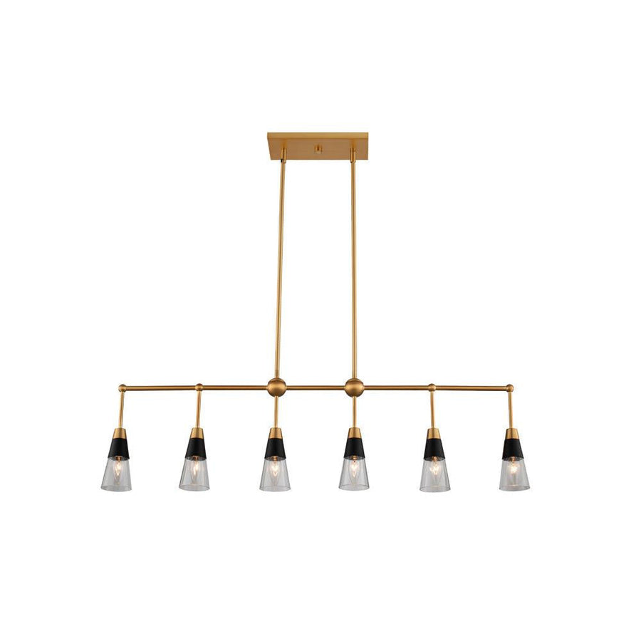 Ponti 41 Inch Wall Sconce – Matte Black w New Brass – 513161BNB