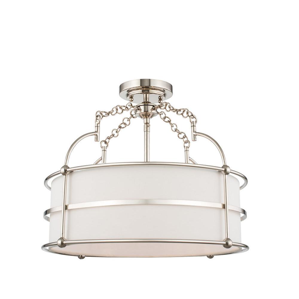 Carson 18 Inch Semi Flush Mount – Polished Nickel – 513241PN
