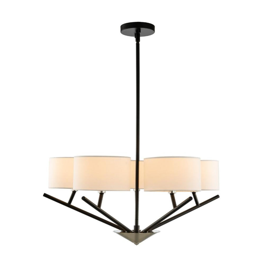 Tahoe 26 Inch Chandelier – Matte Black w Polished Nickel – 513471BPN
