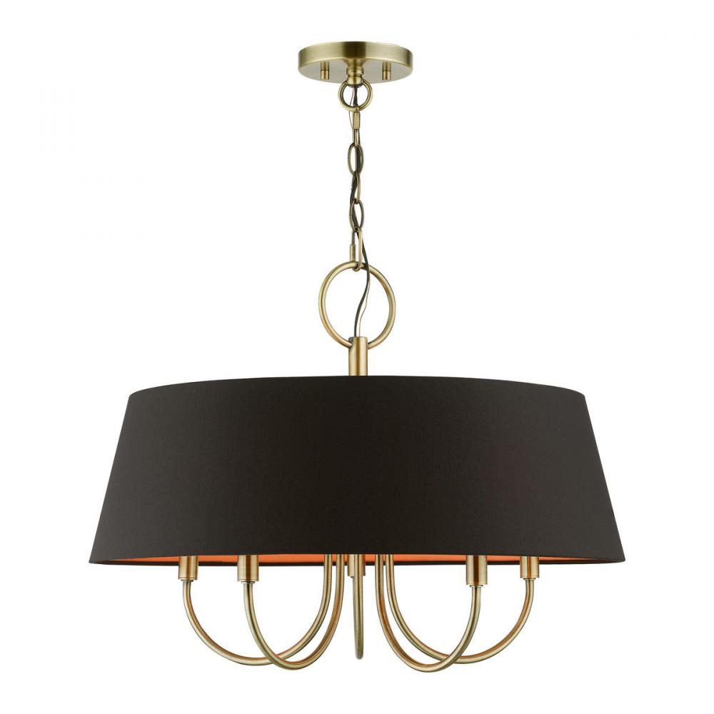 Livex Lighting PALMA 51355-01 Pendant Transitional - Antique Brass