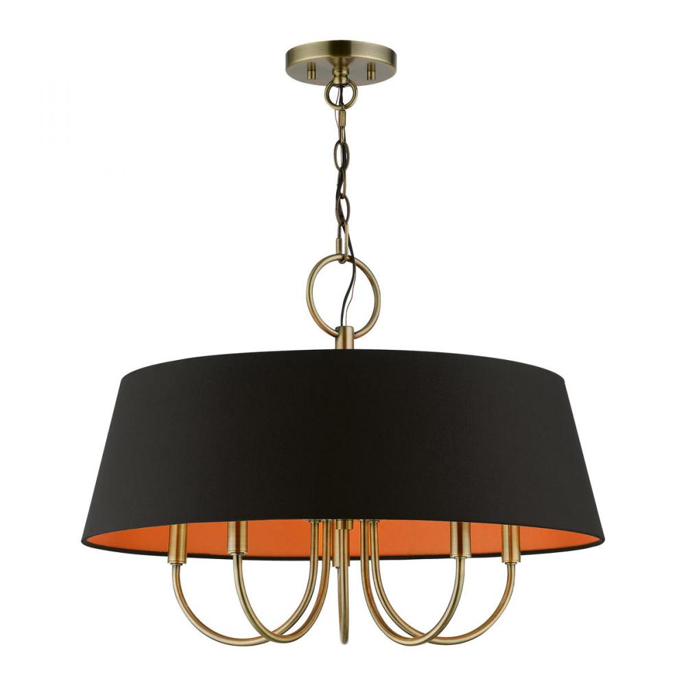 Livex Lighting PALMA 51355-01 Pendant Transitional - Antique Brass