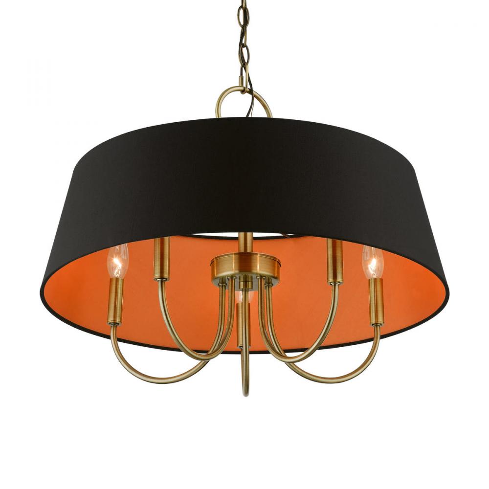 Livex Lighting PALMA 51355-01 Pendant Transitional - Antique Brass