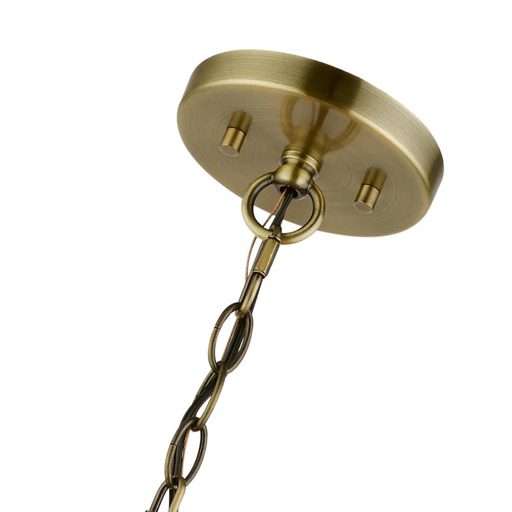 Livex Lighting PALMA 51355-01 Pendant Transitional - Antique Brass