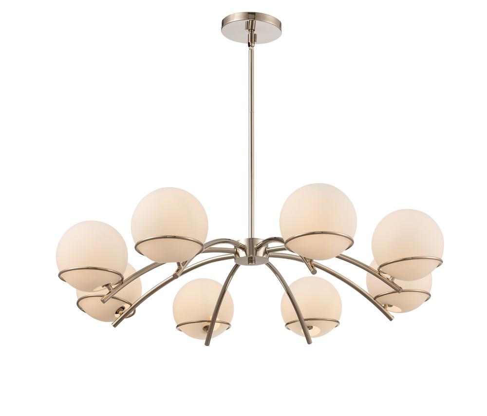 Kalco Lighting EVERETT 513572PN Chandelier Mid Century Modern - Nickel