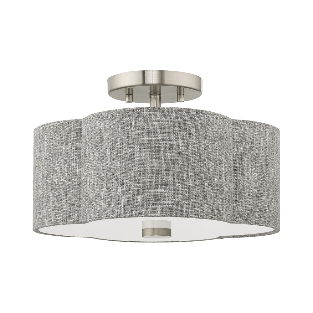 Livex Lighting KALMAR 51362-91 Flush Mount Transitional - Brushed Nickel