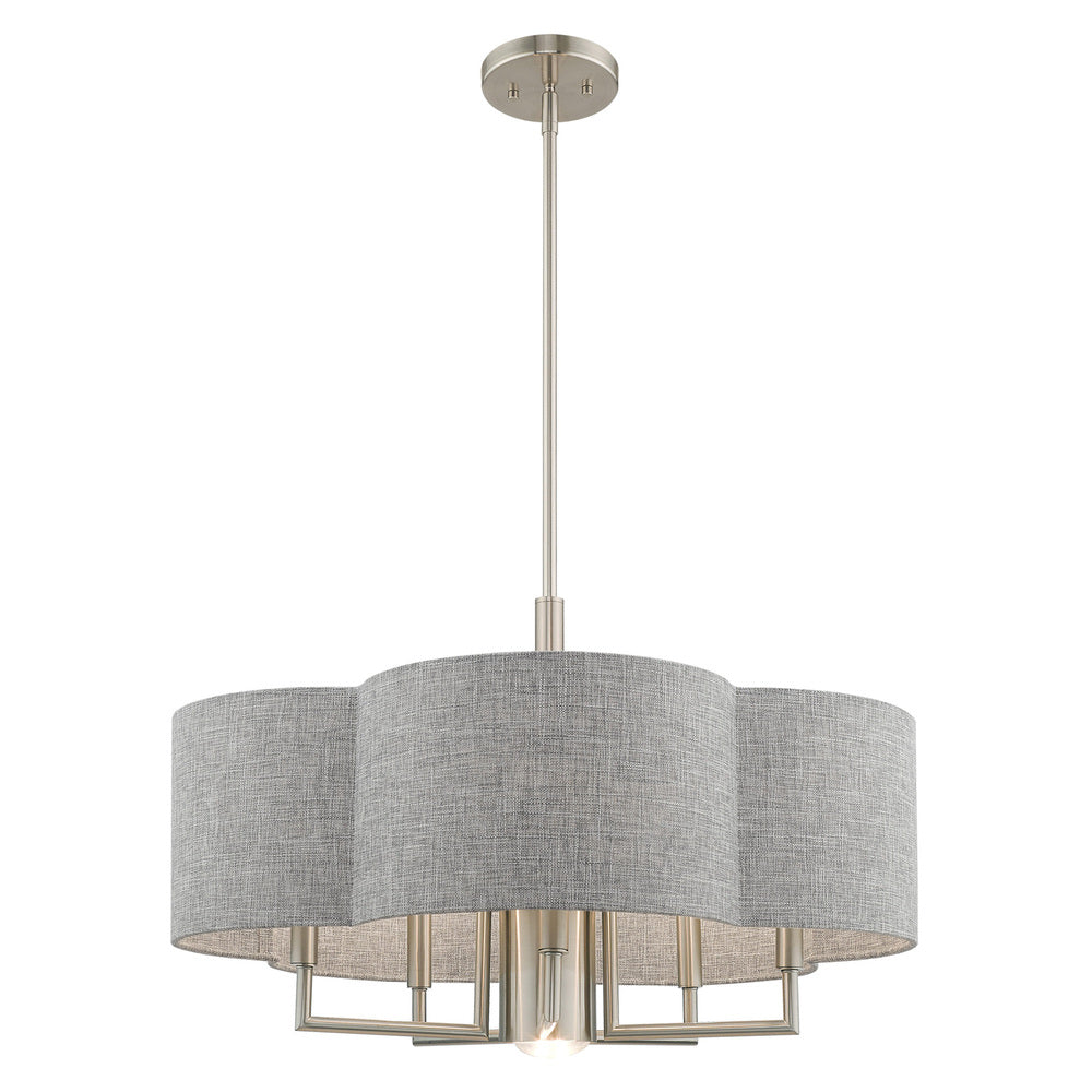 Livex Lighting KALMAR 51365-91 Pendant Transitional - Brushed Nickel