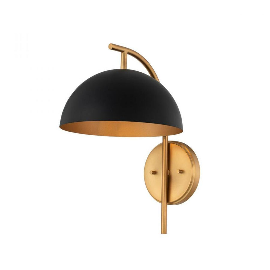 Marcel 11 Inch Wall Sconce – Matte Black w/ New Brass – 513721BNB