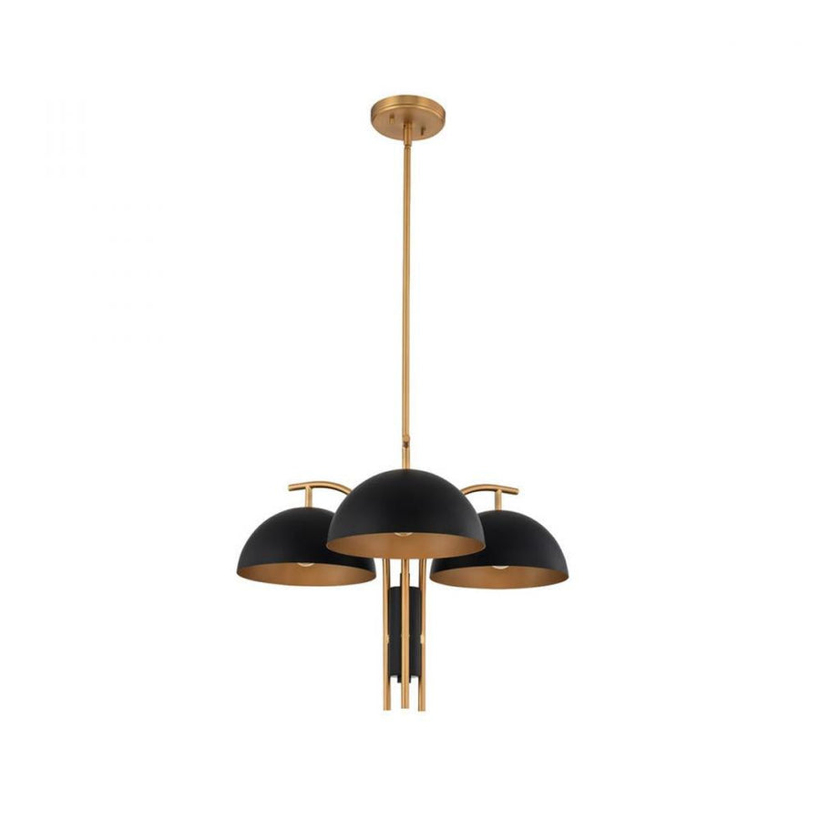 Marcel 24 Inch Wall Sconce – Matte Black w/ New Brass – 513771BNB