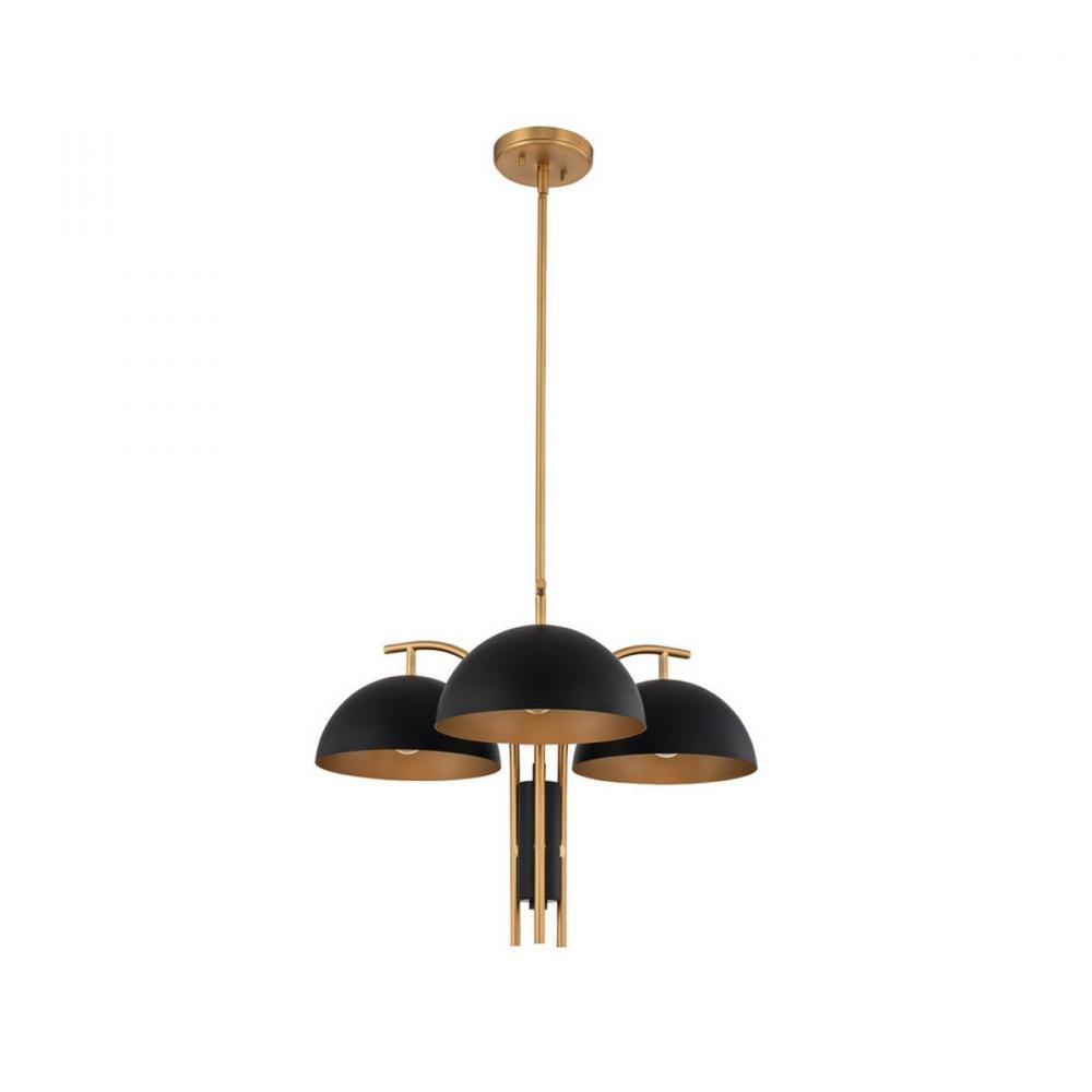 Marcel 24 Inch Wall Sconce – Matte Black w/ New Brass – 513771BNB