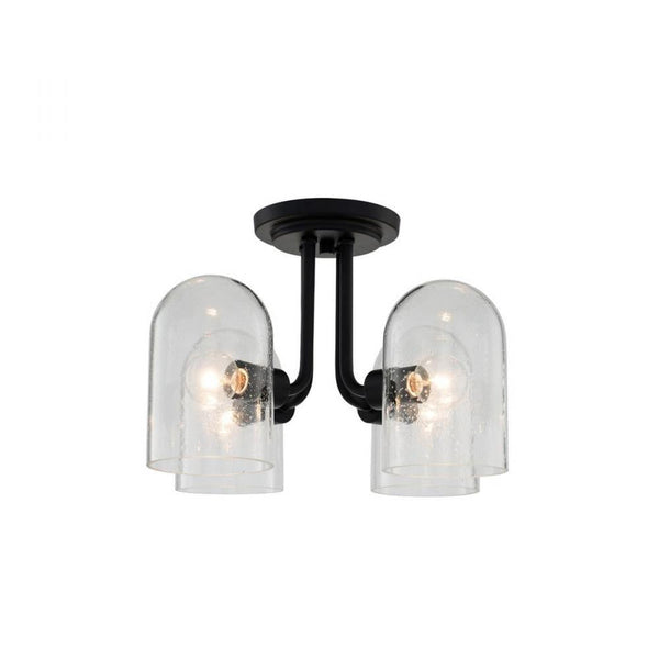 Cupola 15 Inch Semi Flush Mount – Matte Black – 514045MB