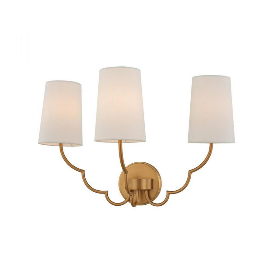 Sophia 12 Inch Wall Sconce – New Brass – 514323NB