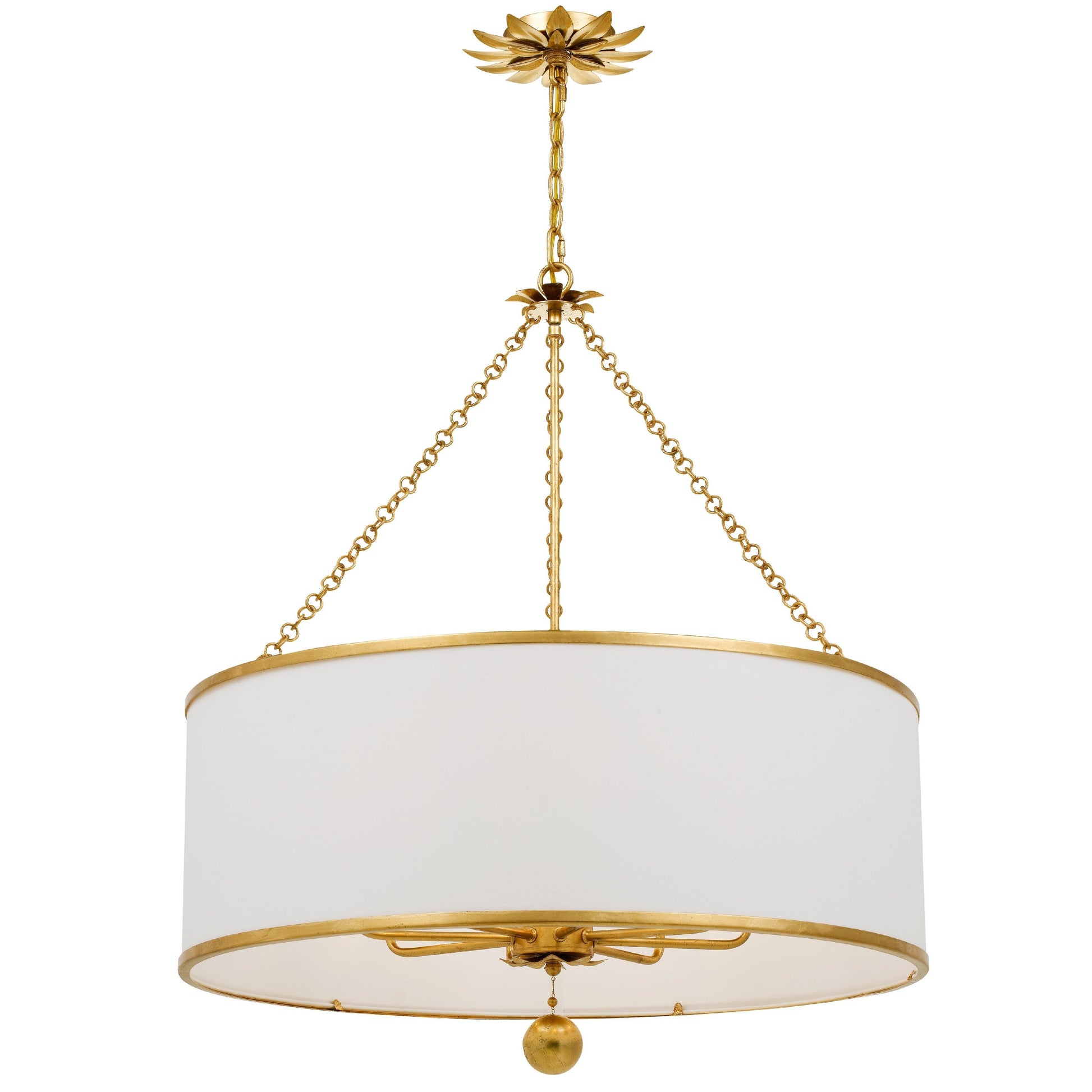 Crystorama Broche 515-GA – 29 Inch – 8 Light – Chandelier – Antique Gold – Dry Rated