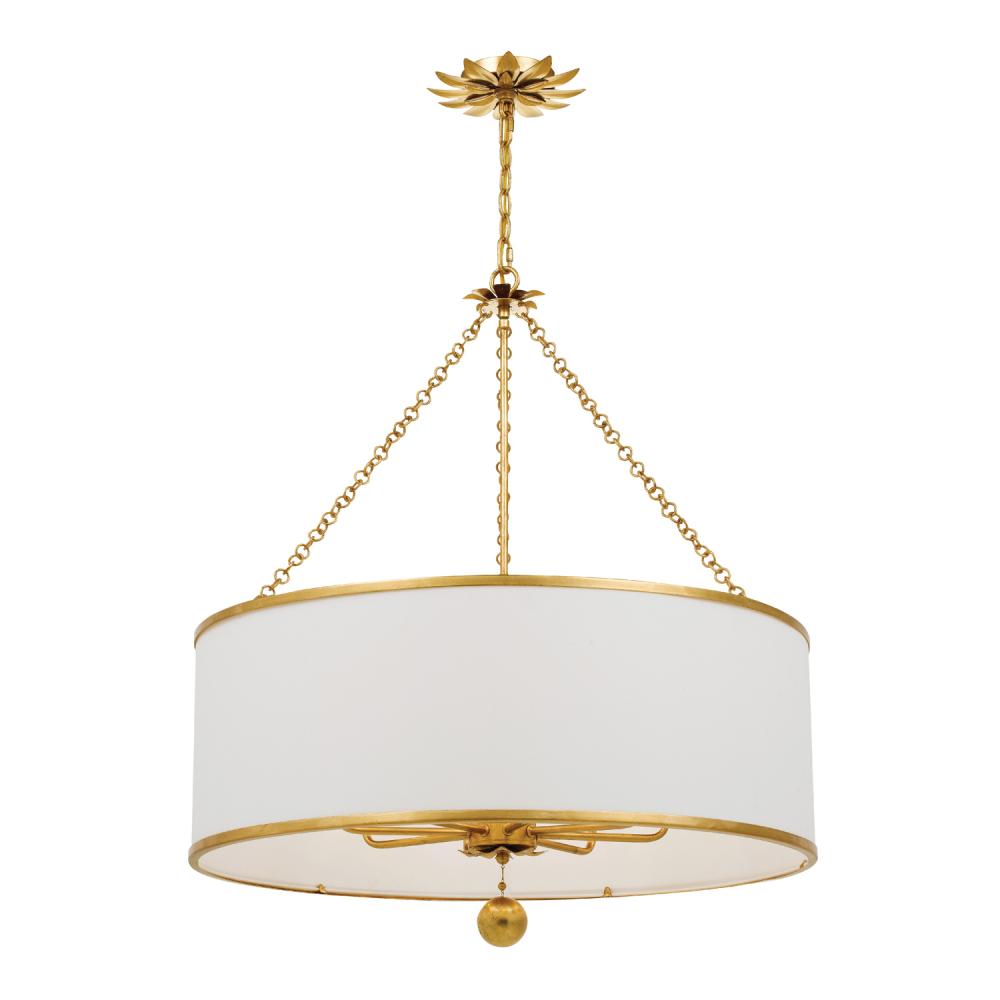 Crystorama BROCHE 515-GA Chandelier Contemporary - Antique Gold