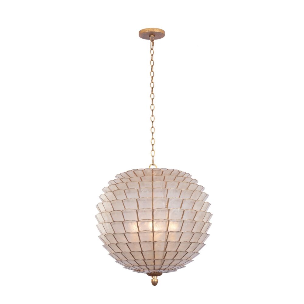 Samal 21 Inch Pendant – Oxidized Gold Leaf – 515155OL