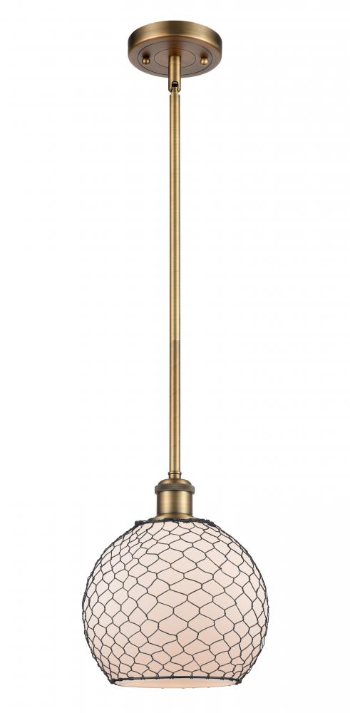 Innovations Lighting 516-1S-BB-G121-8CBK-LED Mini Pendant Transitional - Brass