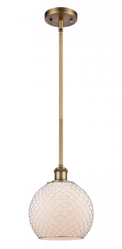 Innovations Lighting 516-1S-BB-G121-8CSN-LED Mini Pendant Farm House - Brass