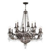 Crystorama Vanderbilt 5169-EB-CL-MWP – 44 Inch – 23 Light – Chandelier – English Bronze – Damp Rated