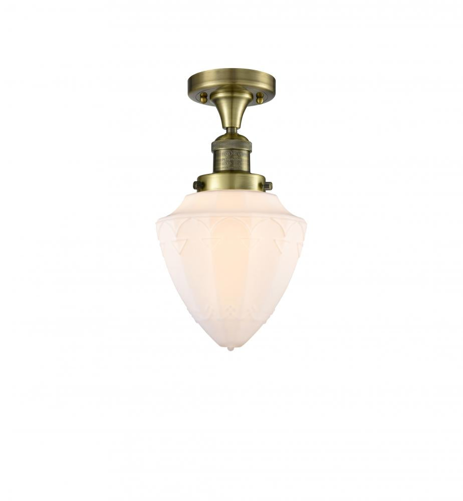 Innovations Lighting BULLET 517-1CH-AB-G661-7 Semi Flush Mt Art Deco - Brass