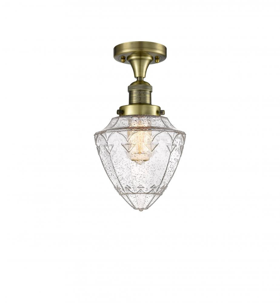 Innovations Lighting BULLET 517-1CH-AB-G664-7 Semi Flush Mt Art Deco - Brass