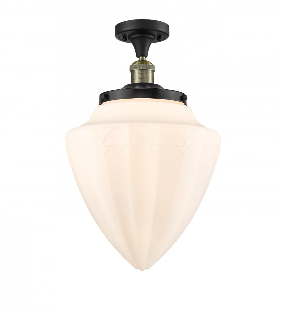 Innovations Lighting BULLET 517-1CH-BAB-G661-12 Semi Flush Mt Art Deco - Antique Brass