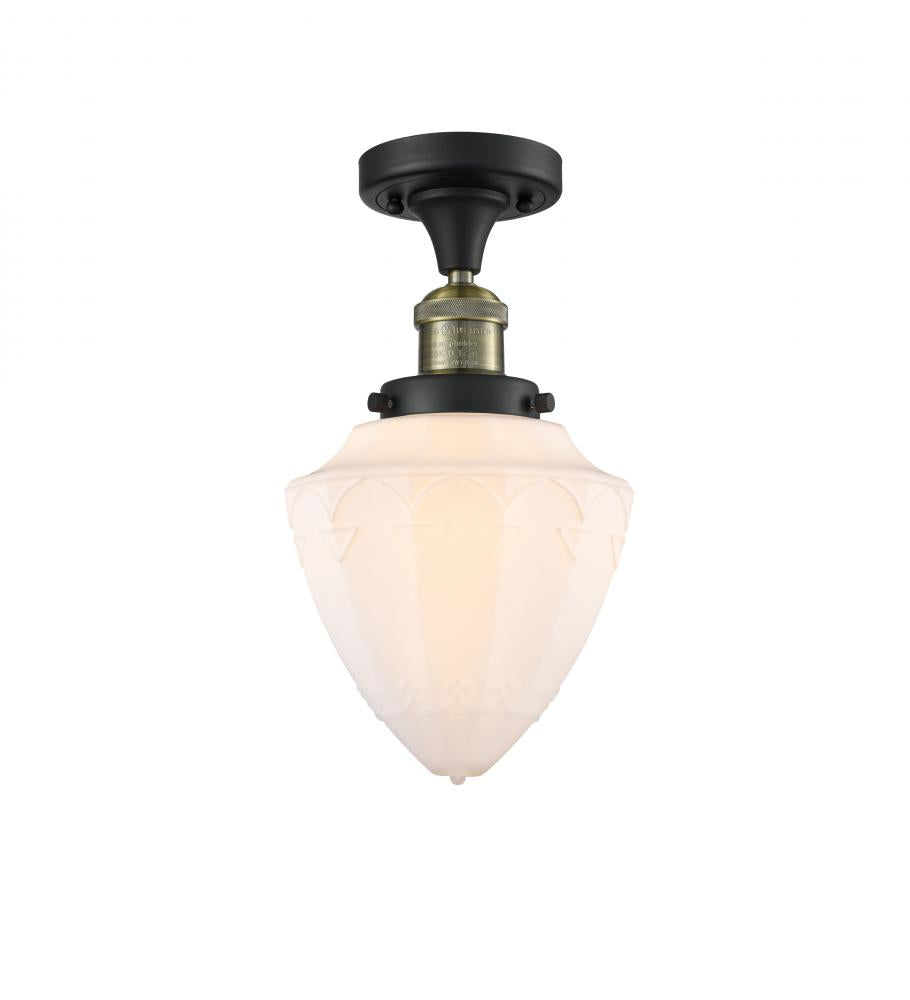 Innovations Lighting BULLET 517-1CH-BAB-G661-7 Semi Flush Mt Art Deco - Antique Brass