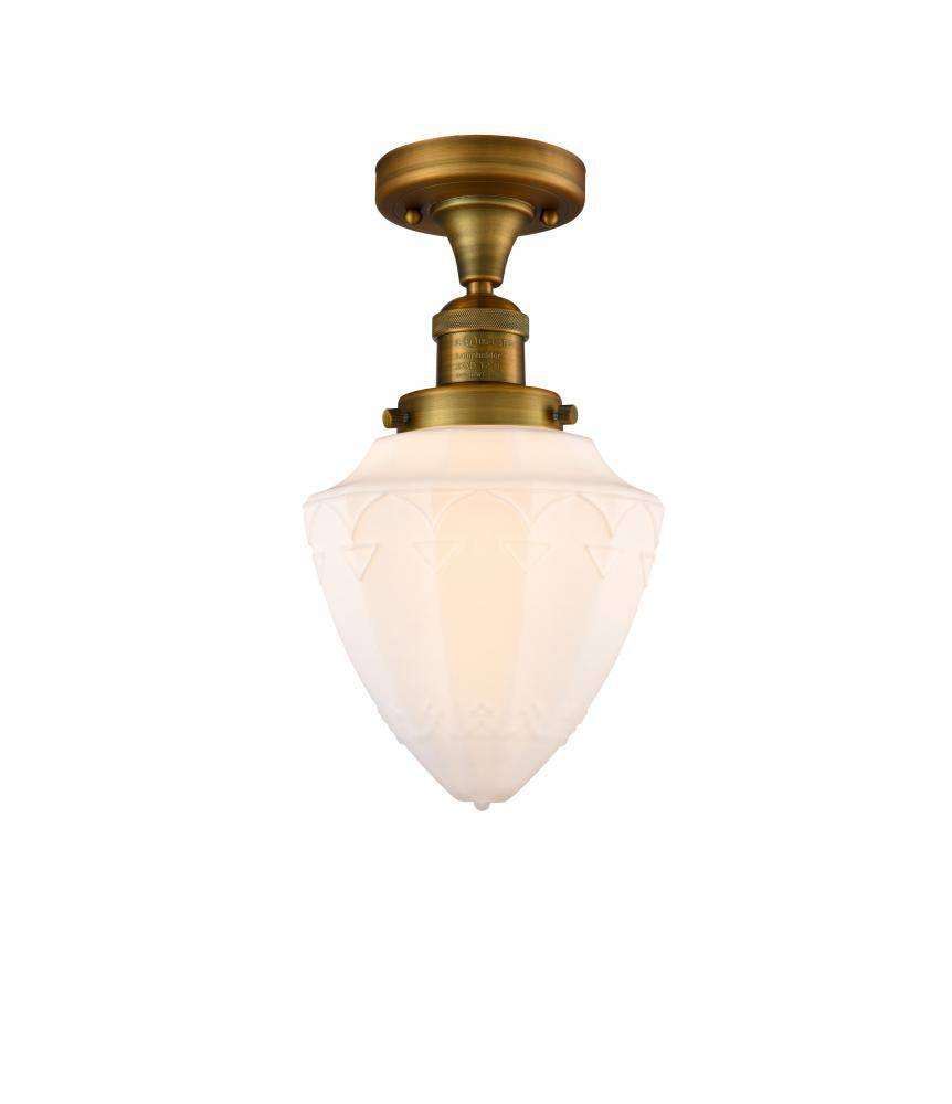 Innovations Lighting BULLET 517-1CH-BB-G661-7 Semi Flush Mt Art Deco - Brass