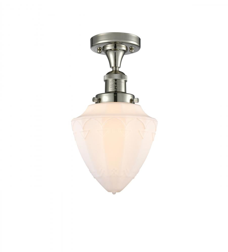 Innovations Lighting BULLET 517-1CH-PN-G661-7 Semi Flush Mt Art Deco - Nickel