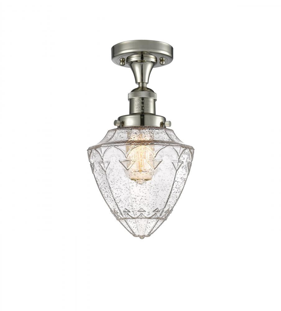 Innovations Lighting BULLET 517-1CH-PN-G664-7 Semi Flush Mt Art Deco - Nickel