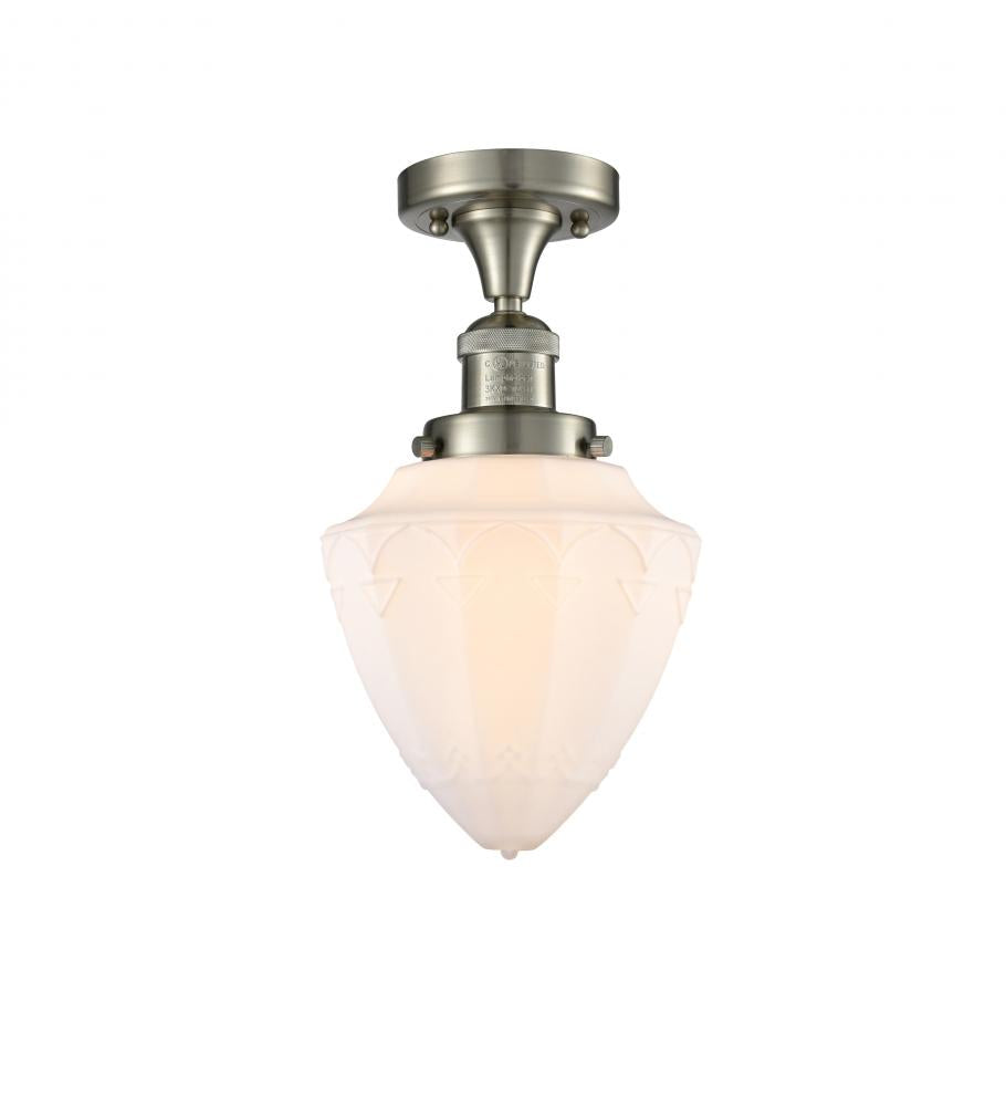 Innovations Lighting BULLET 517-1CH-SN-G661-7 Semi Flush Mt Art Deco - Nickel