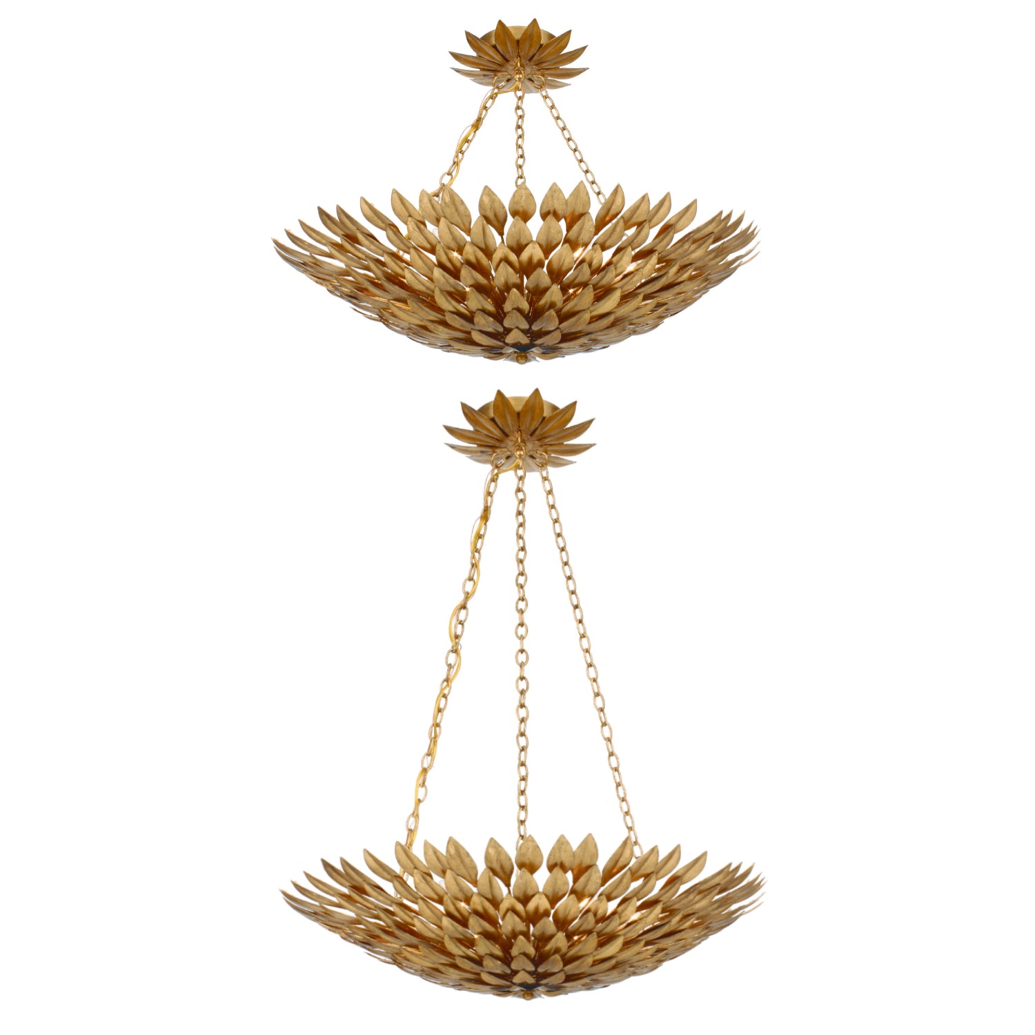 Crystorama Broche 517-GA – 24.5 Inch – 6 Light – Chandelier – Antique Gold – Damp Rated