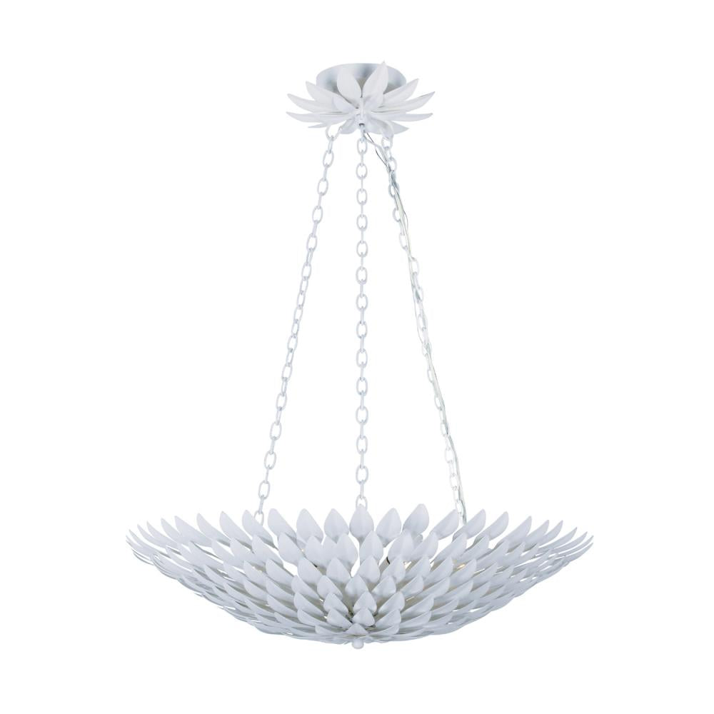 Crystorama BROCHE 517-MT Chandelier Contemporary - Matte White