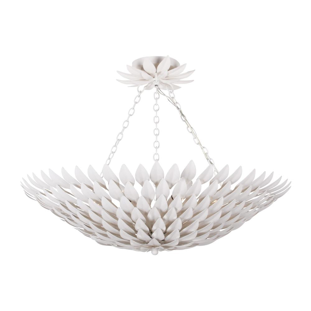 Crystorama BROCHE 517-MT_CEILING Semi Flush Mt Contemporary - Matte White