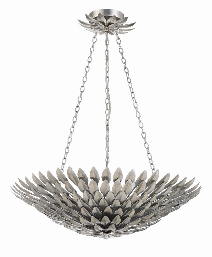 Crystorama BROCHE 517-SA Chandelier Contemporary - Antique Silver