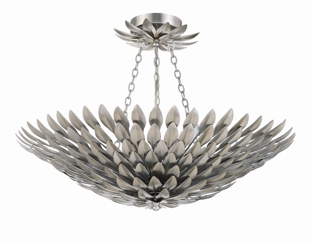 Crystorama BROCHE 517-SA Chandelier Contemporary - Antique Silver