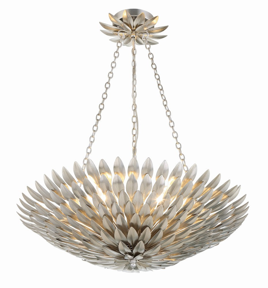 Crystorama BROCHE 517-SA Chandelier Contemporary - Antique Silver