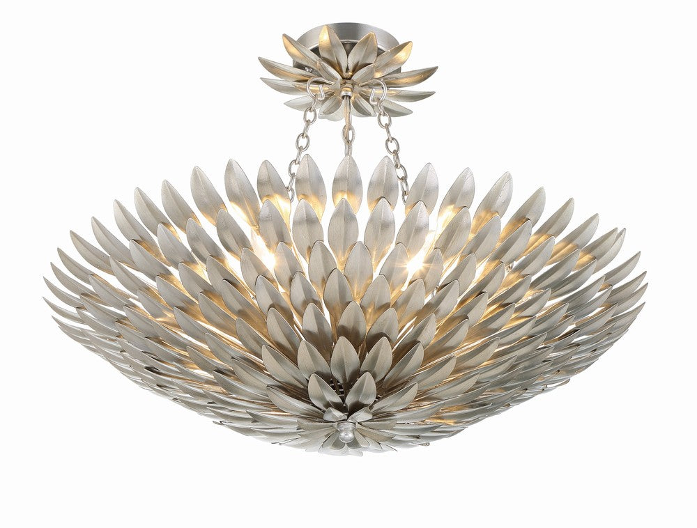 Crystorama BROCHE 517-SA Chandelier Contemporary - Antique Silver