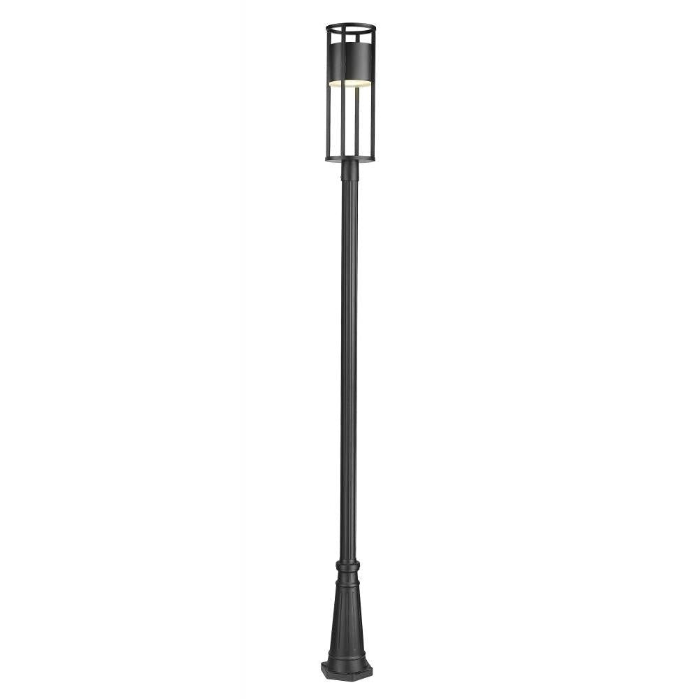 1 Light Outdoor Post Mounted Fixture-Etched