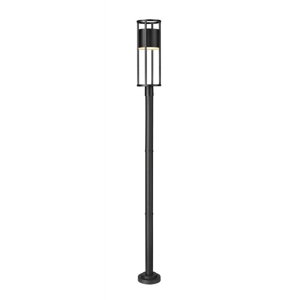 1 Light Outdoor Post Mounted Fixture-Etched