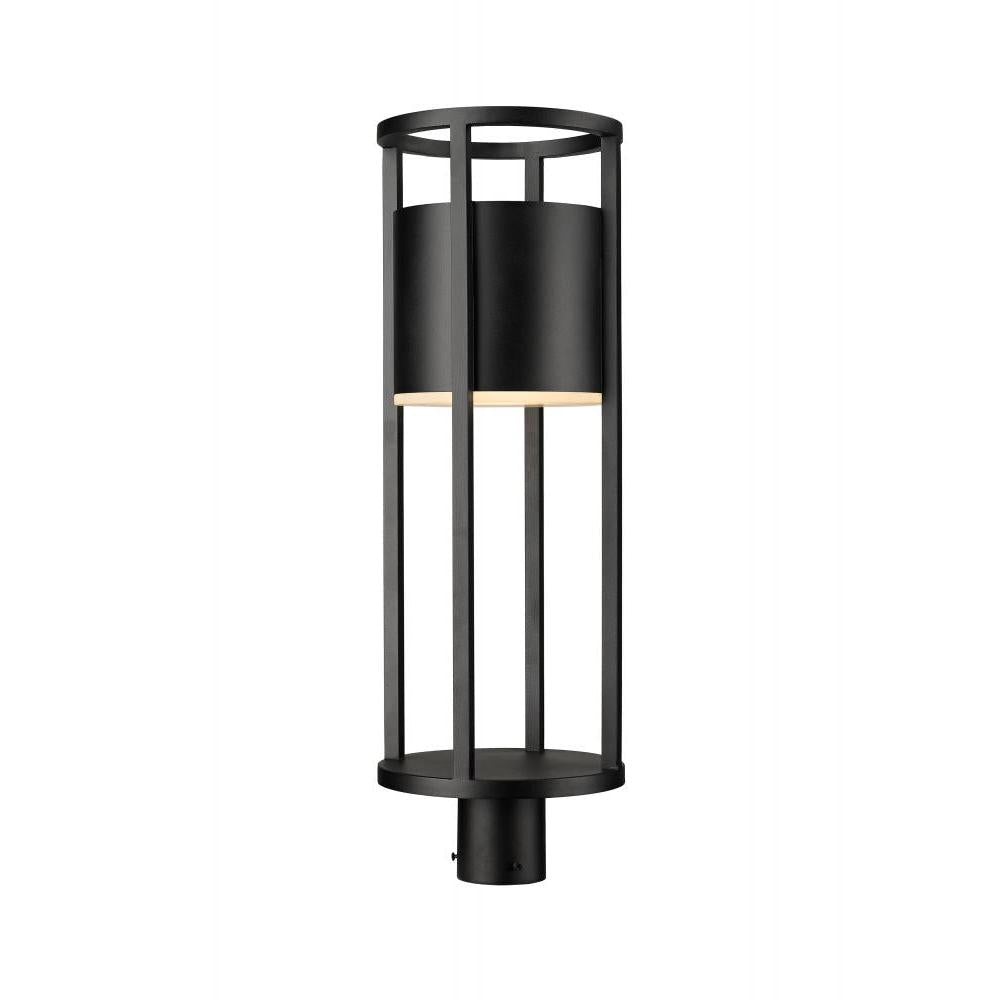 1 Light Outdoor Post Mount Fixture-Etched