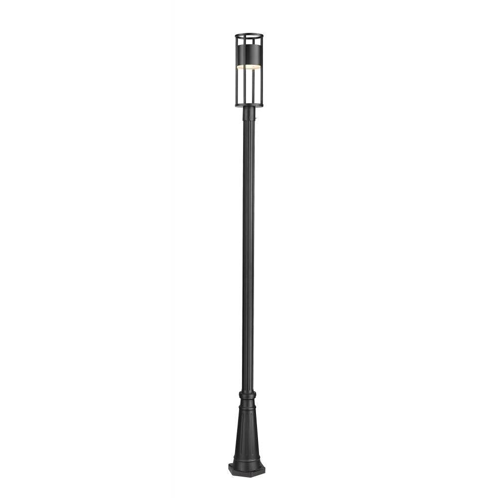 1 Light Outdoor Post Mounted Fixture-Etched