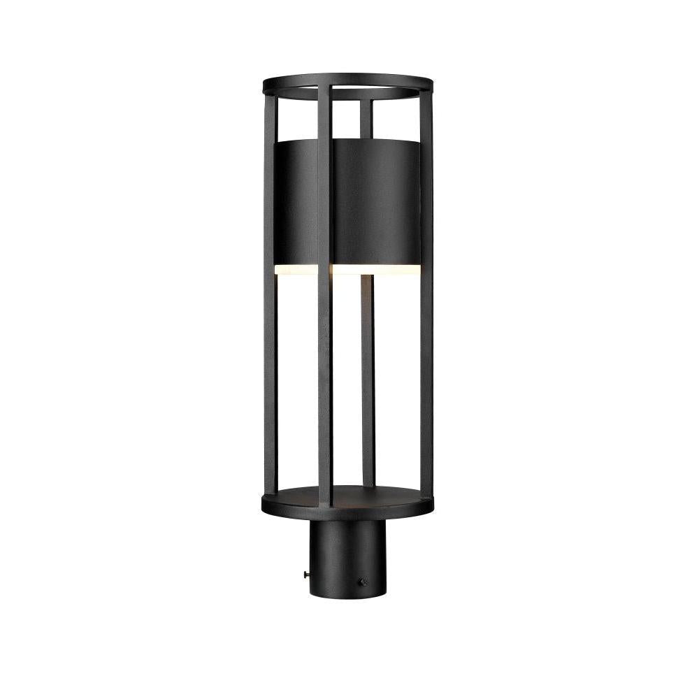 1 Light Outdoor Post Mount Fixture-Etched