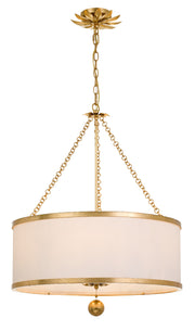 Crystorama Broche 518-GA – 24 Inch – 6 Light – Chandelier – Antique Gold – Dry Rated