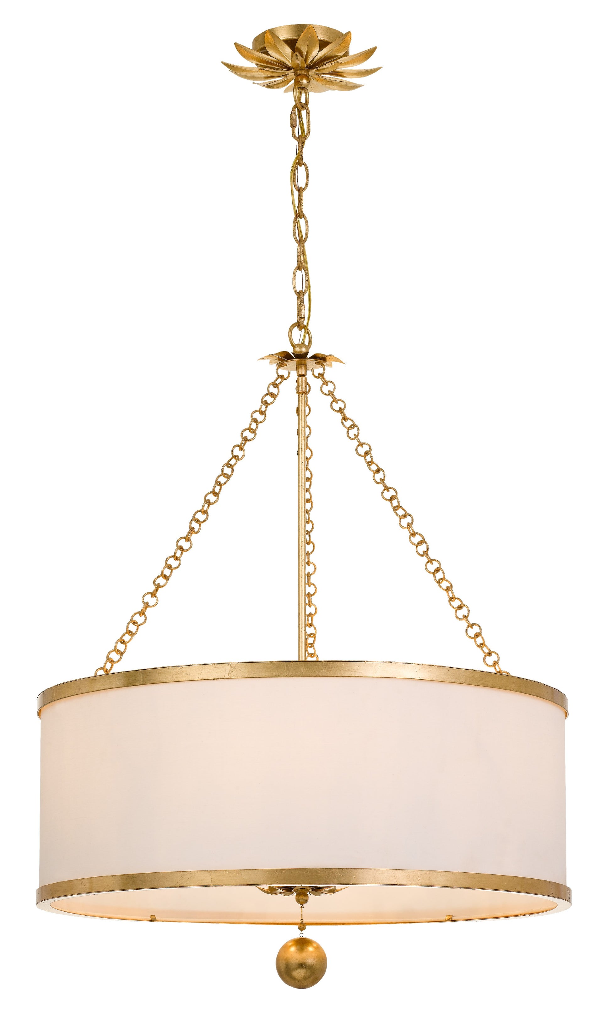 Crystorama Broche 518-GA – 24 Inch – 6 Light – Chandelier – Antique Gold – Dry Rated